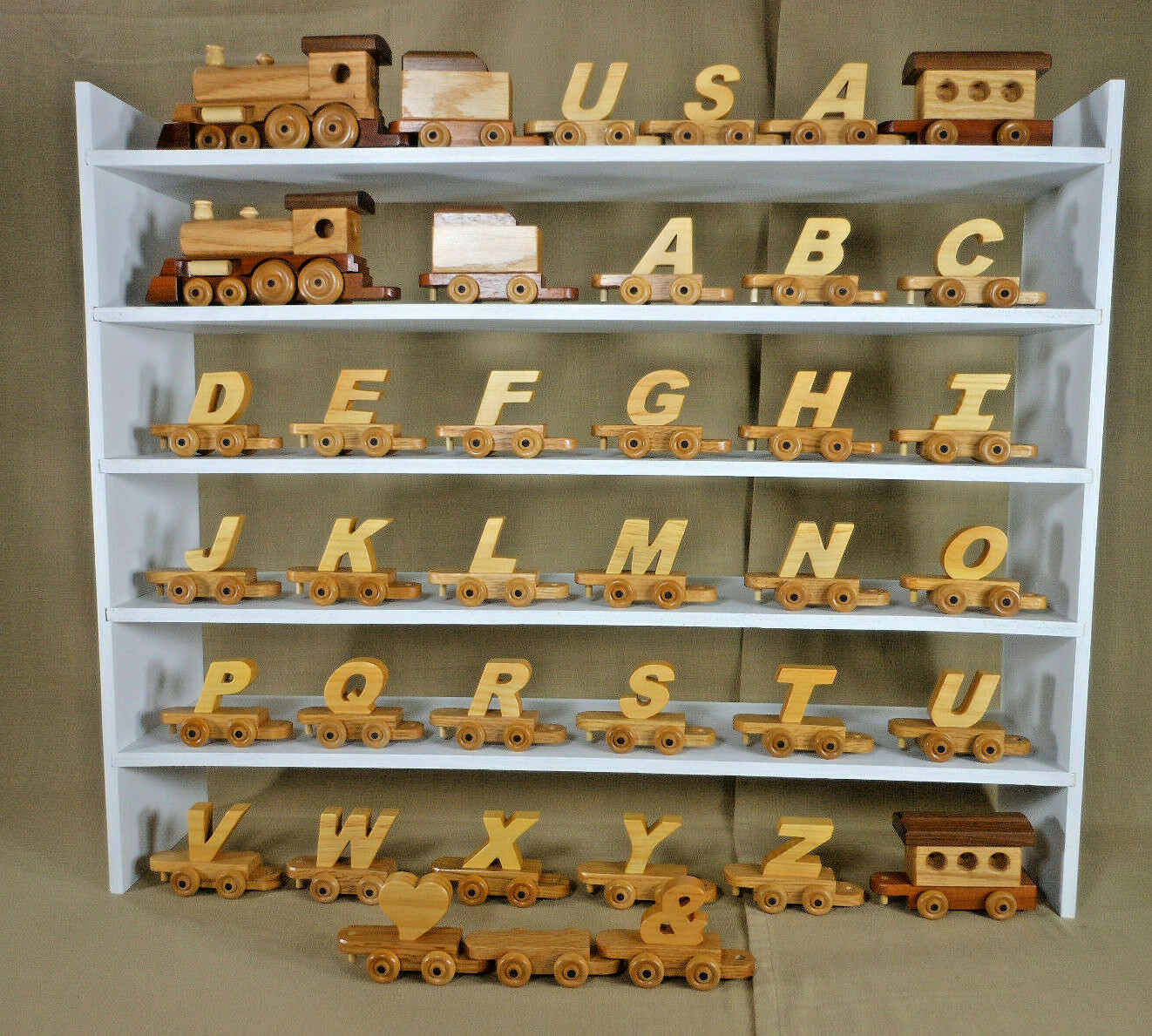 Wooden Alphabet Train and Letters for Personalized Train / Baby Gift / Play Toy