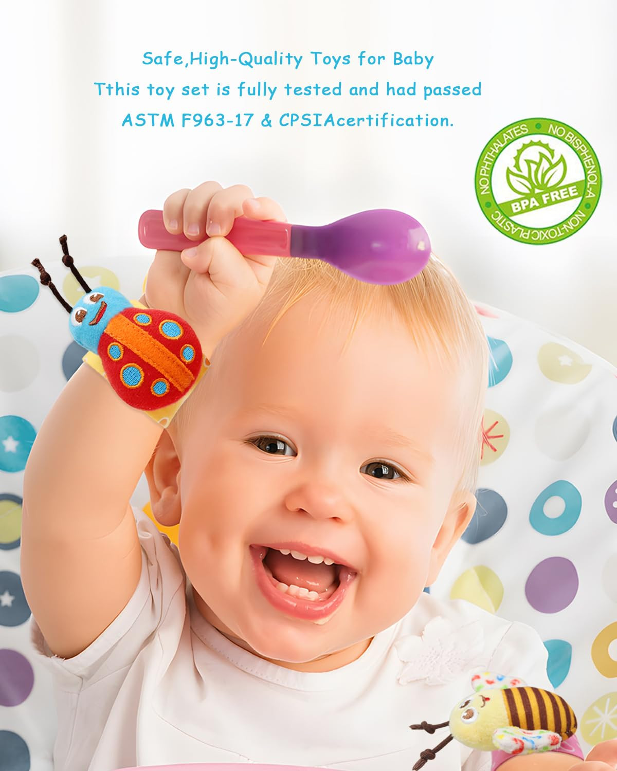 Baby Rattles Toys for 0-12 Month, Infant Girl Boy Toys for Babies 3-6 Months, Ne