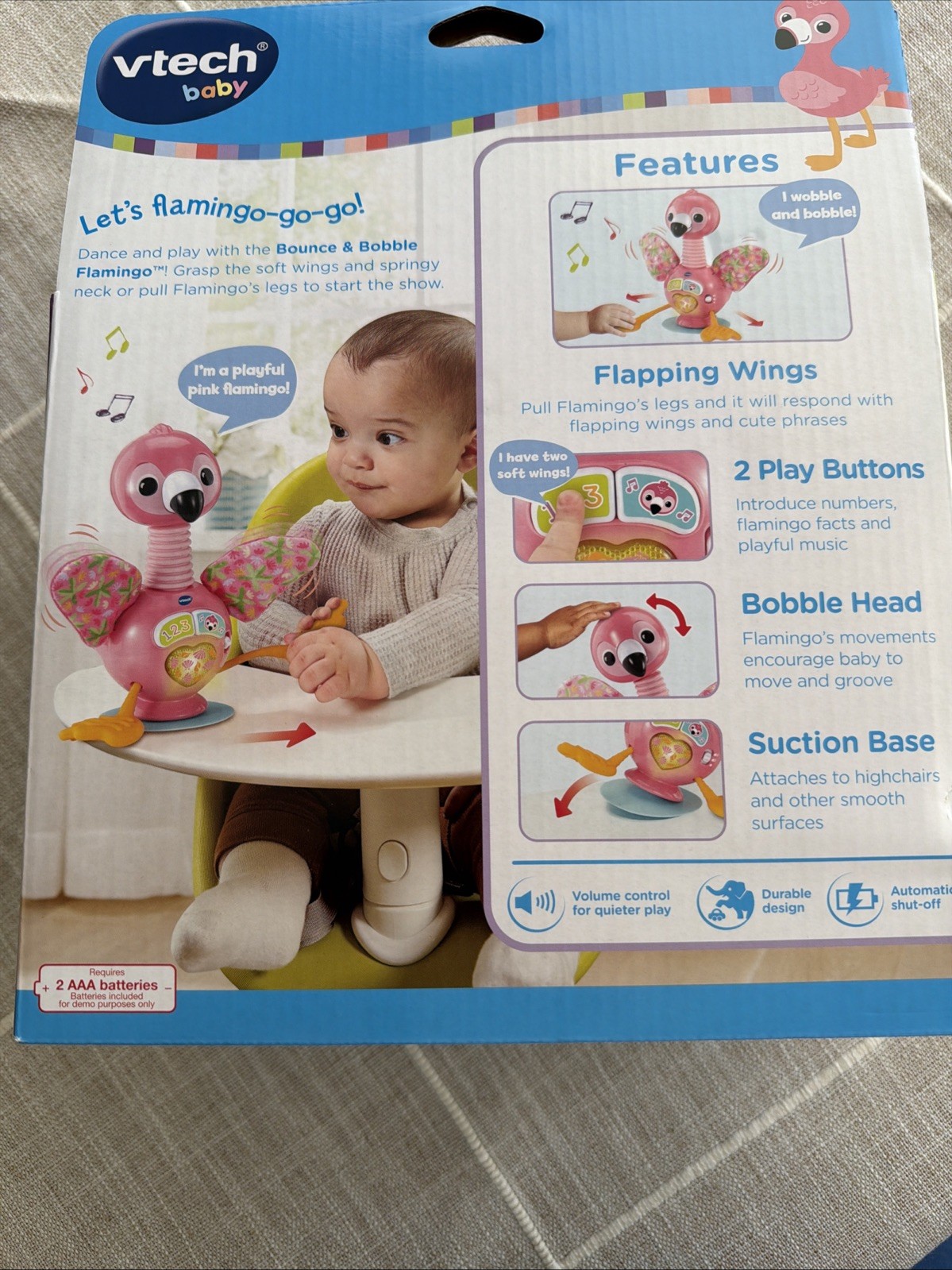 Baby Bounce and Bobble Flamingo Highchair and Stroller Toy Vtech