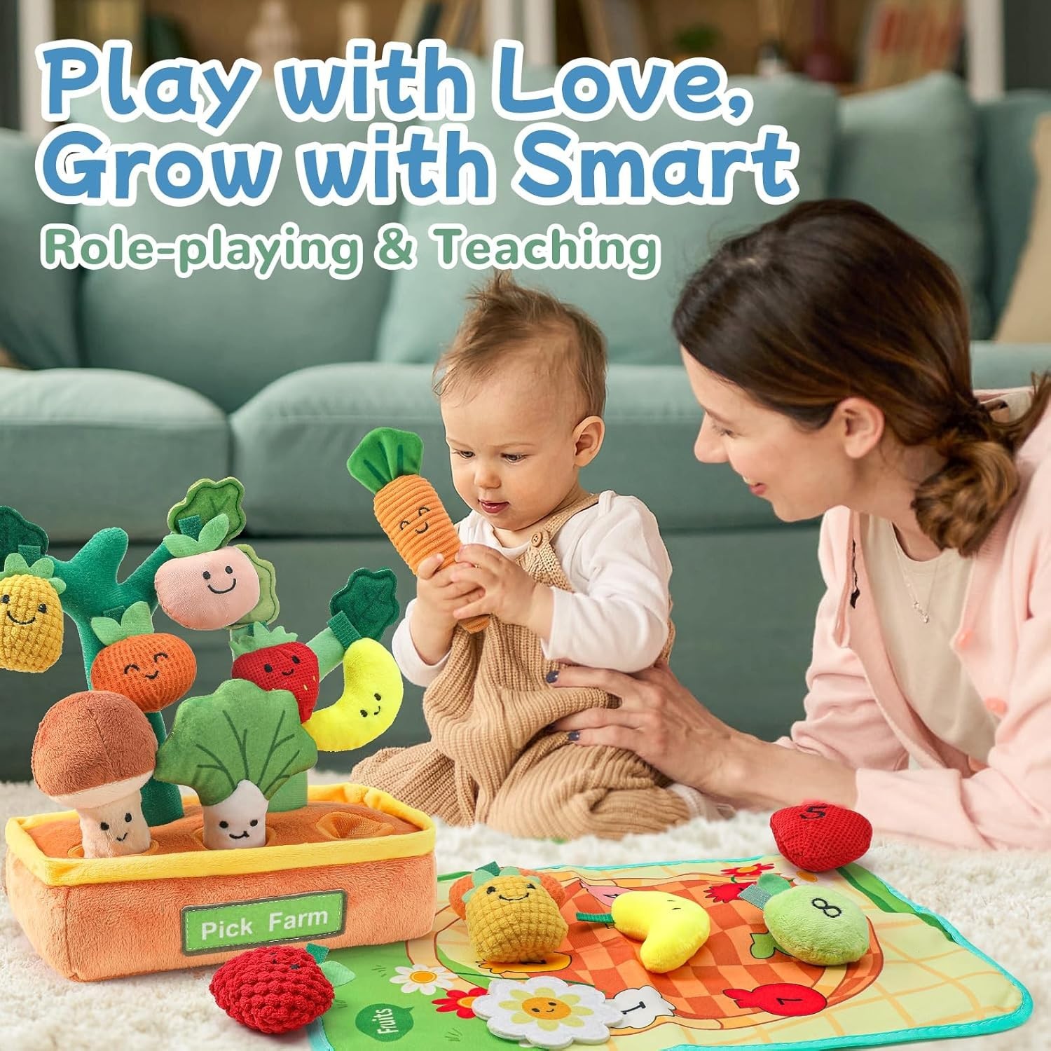 Baby Montessori Sorting Toys,Sensory Crinkle Toys Shape Sorter Game for Babies