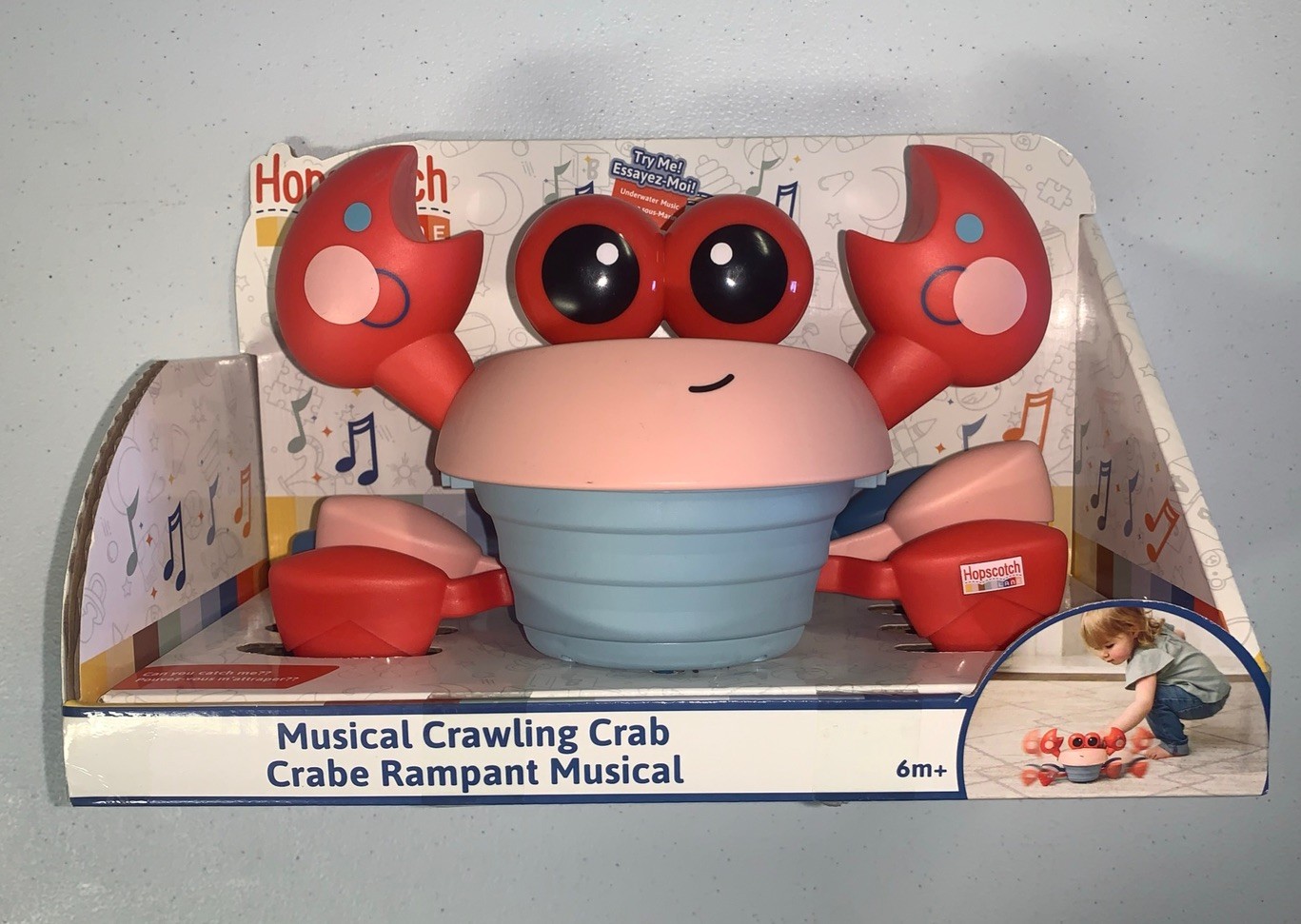2024 Sunny Days Hopscotch Lane Musical Crawling Crab Free Shipping! T1661