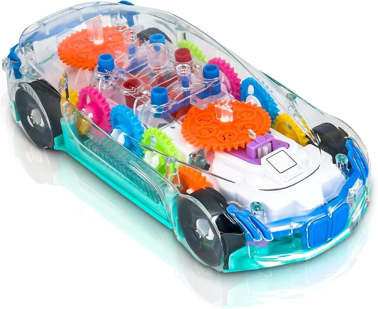 ZHFUYS Light up Transparent Car Toy for Kids, Sensory Toys for Kid, Toy Car with