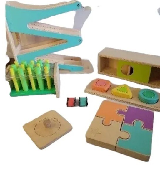 LOVEVERY Lot Wooden Toys Development Puzzle Baby Development GEO shape Posting