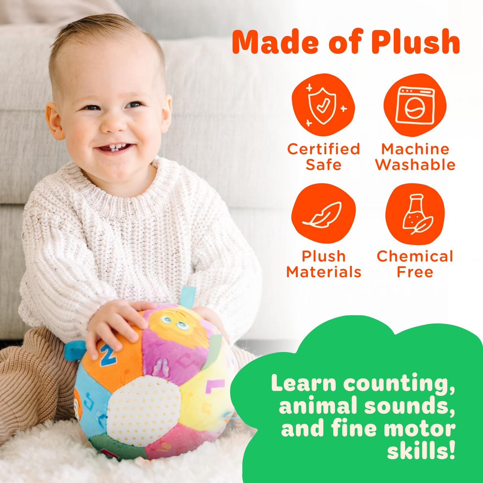 Move2Play, Interactive Baby Ball with 30+ Sounds & Songs | Toys for 1 Year Ol…