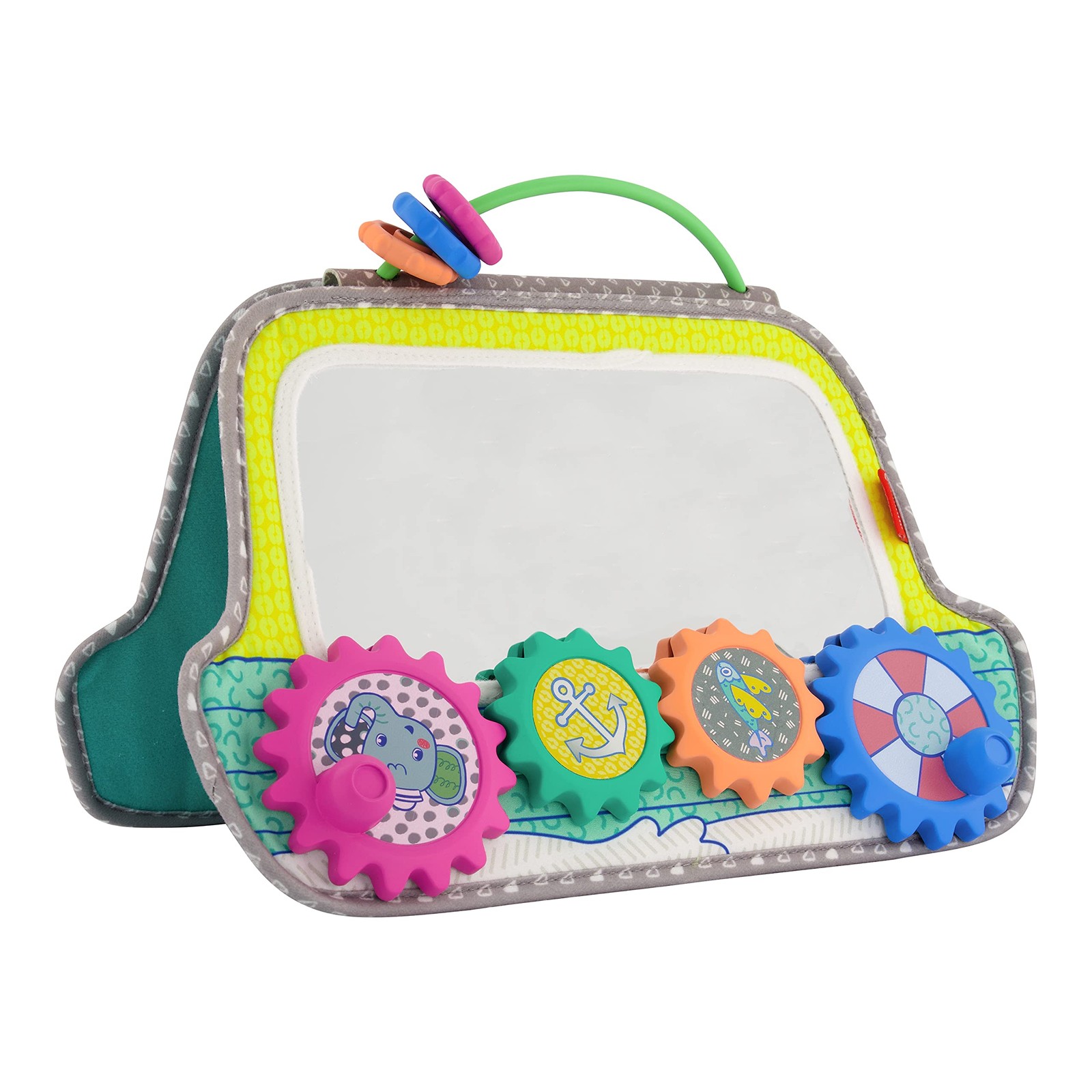 Infantino Busy Board Mirror & Sensory Discovery Toy Boat for Medium, Multi