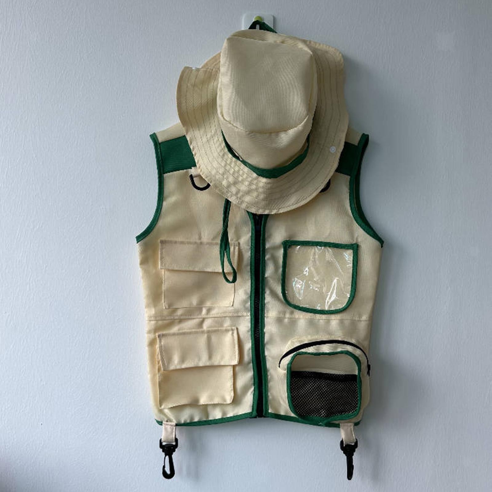 Kids Explorer Vest And Hat Costume Accessories Cargo Vest