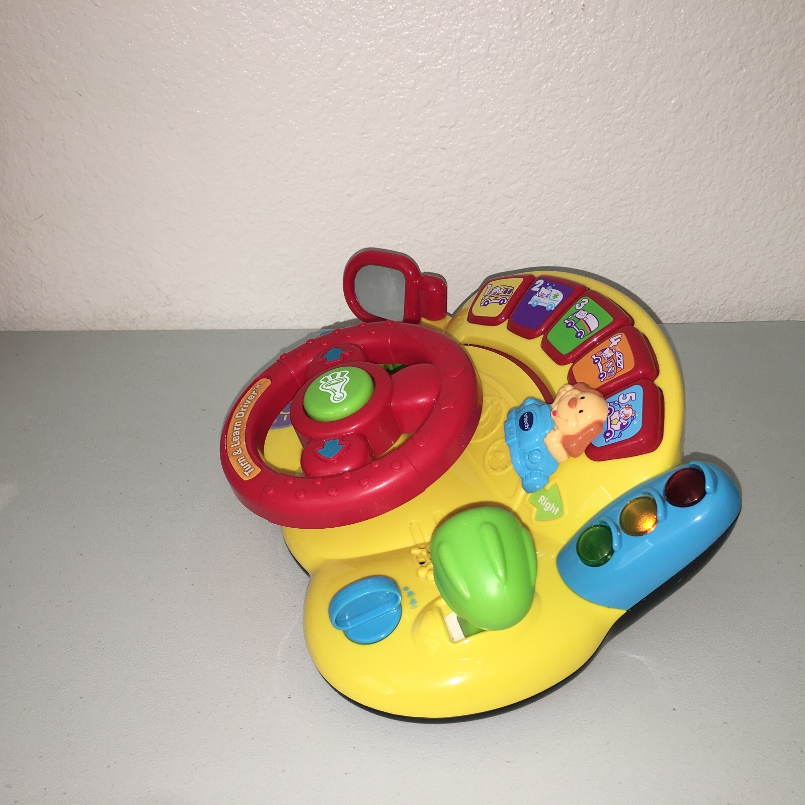Vtech Baby Turn & Learn Driver Toy Yellow Ages 6-36 mo Toddler Musical Activity.