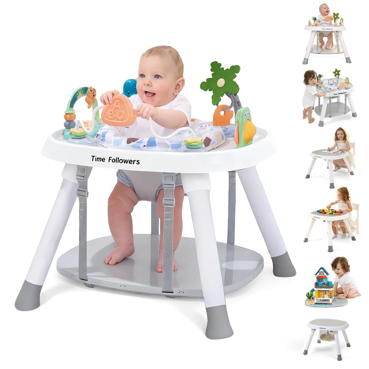 Time Followers® 6-in-1 Baby Activity Center | 4 Stage Montessori-Inspired Toys |