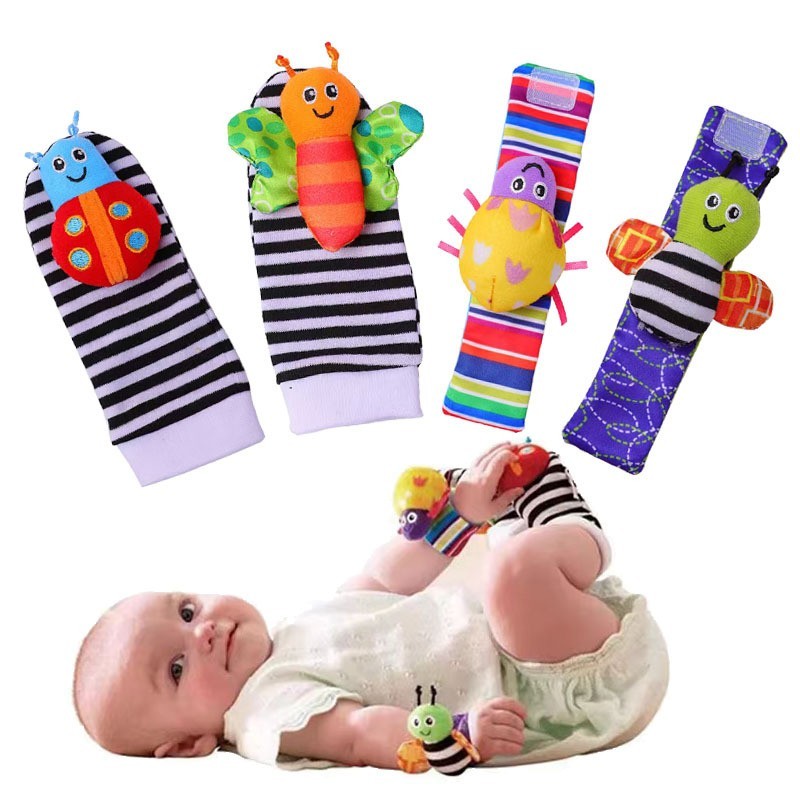 Medias papa Bebe con Sonajero. Buscador de manos y pies. Juguete infantil.