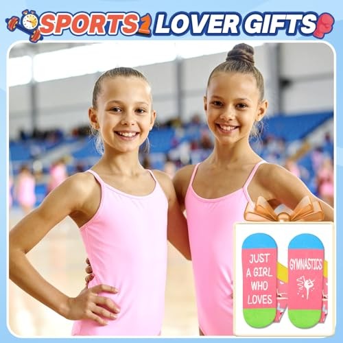 Novelty Socks for Teen Kids – Gifts for Gymnasts Pink 13-18 Years & Adults