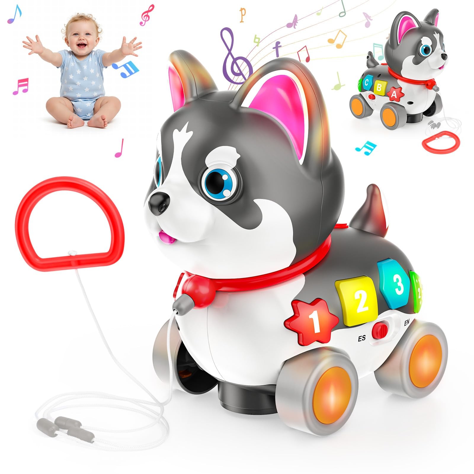 Baby Toys 1 Year Old, Musical Puppy Toys for 6-12-18 Month Girls Boys, Biling…