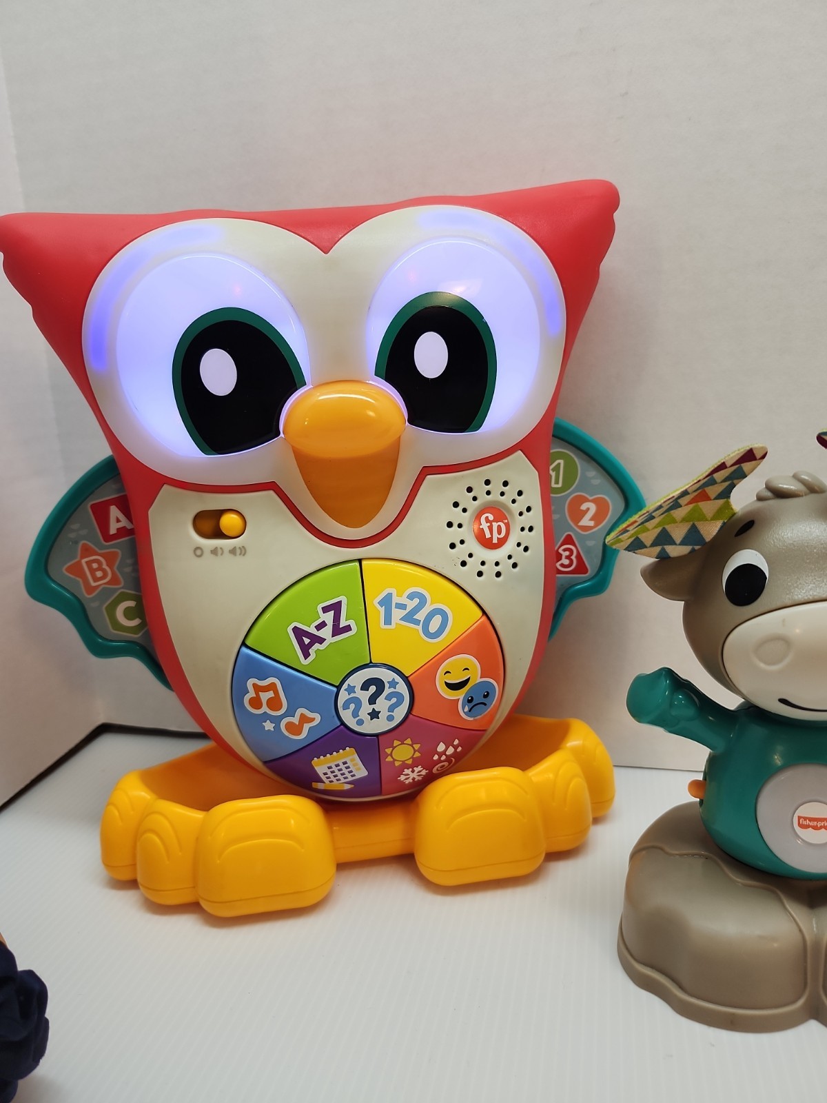 Fisher Price Interactive Linkimals Lot Owl & Koala, Moose Learn ABC Lights Toy