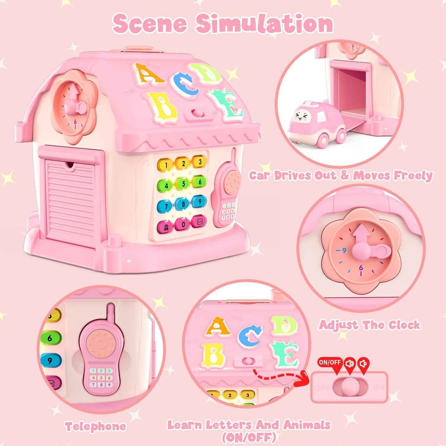 Toys for 1 Yr Old Girl – Musical House Learning Toddler Gift 12-18 Mos