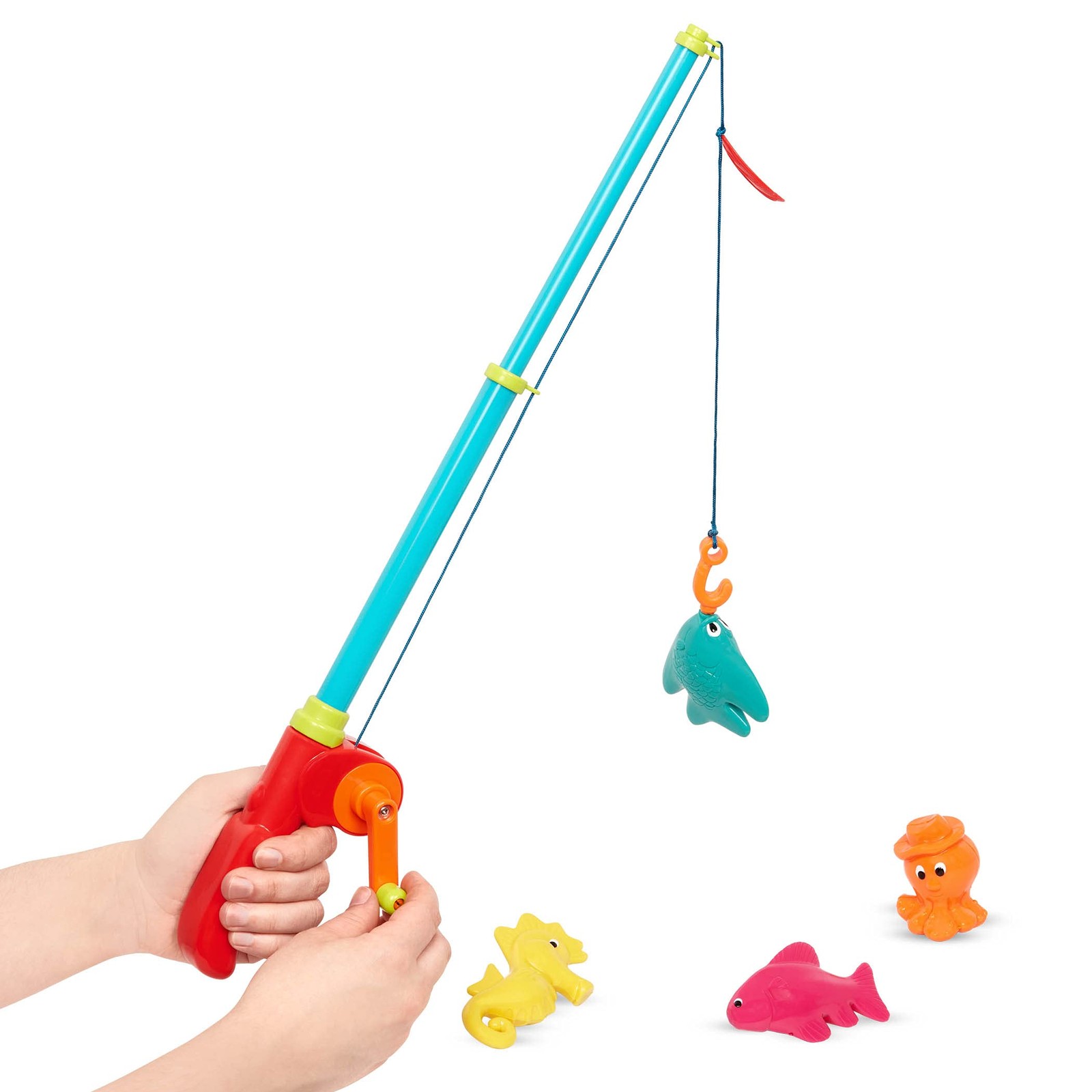 B. Toys Little Fishers Kit Magnetic Fishing Adventure Set Dual Rods Eight