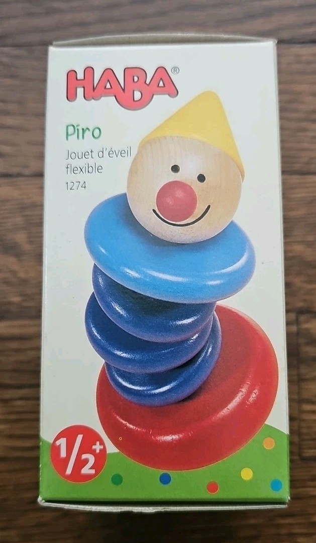 HABA Piro Wooden Grasping Toy 1274 NEW Baby Rattle Montessori Discontinued