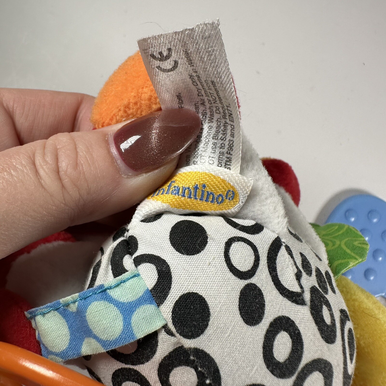 Infantino GAGA Jittery Cow Baby Rattle Crinkle Feet & Ears Teether