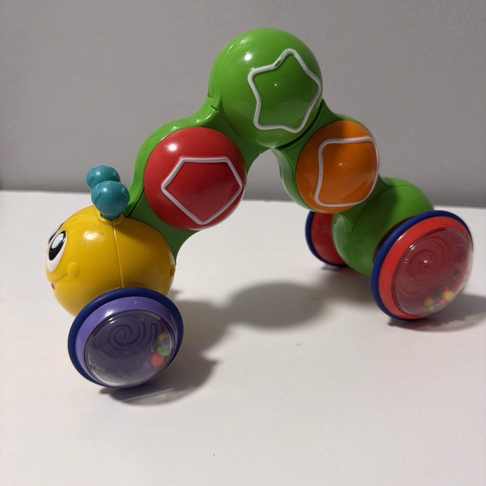 Fun, Fun, Fun! Kidoozie Caterpillar Push & Go Rolling Rattle Noise Sensory Toy
