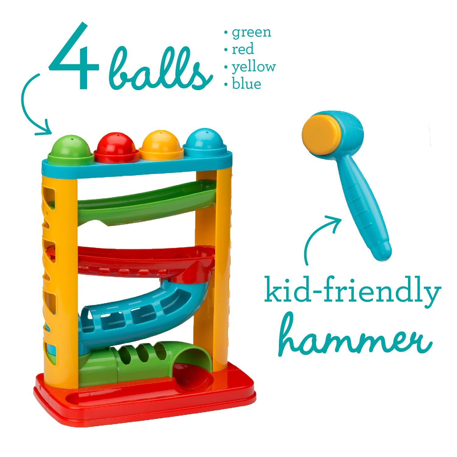 Infantino Bop and Drop Ball Tower Colorful Activity for Hand Eye Coordination…