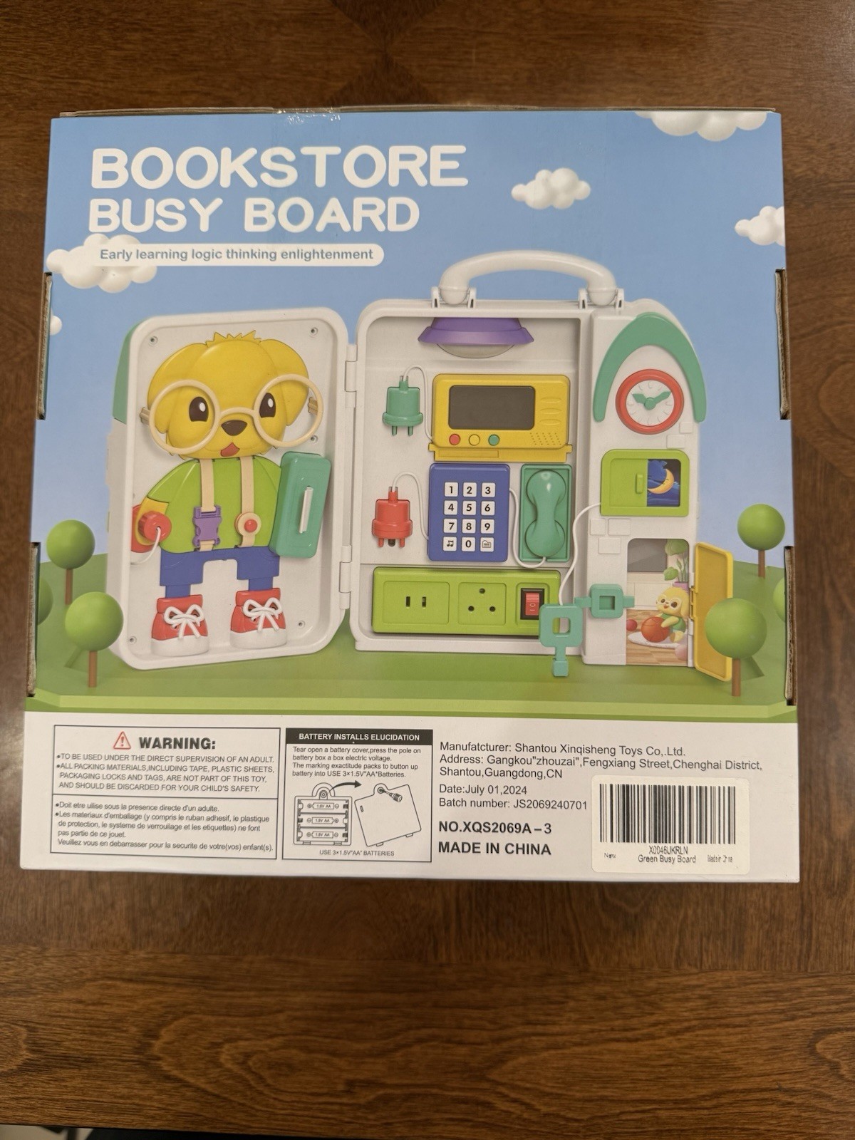 NEW – Bookstore Busy Board Early Learning Toddler Toys Montessori 12M+