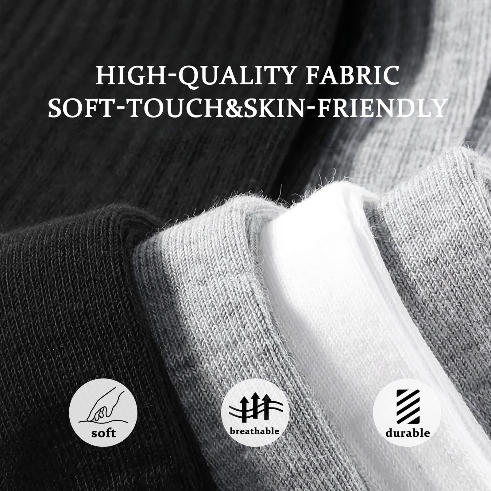 Very Thin Mens Mid Crew Socks, Lightweight Breathable, Arch Support, Athletic…
