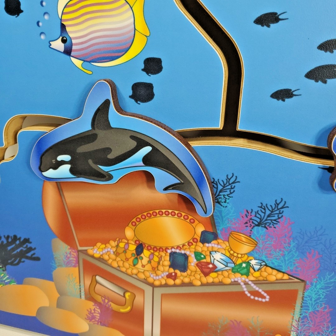 Seascape Explorer Wall Toy Wooden Waiting Room Busy Board 24″ Sensory Playscapes