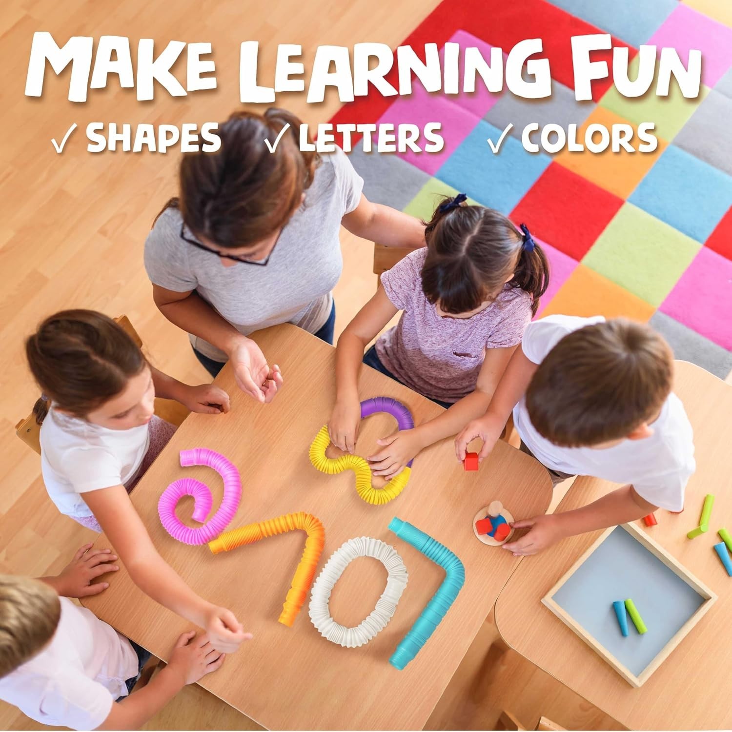 Fun and Safe Pop Tubes – Sensory Learning Toys for Toddlers 3+, Gift-Ready