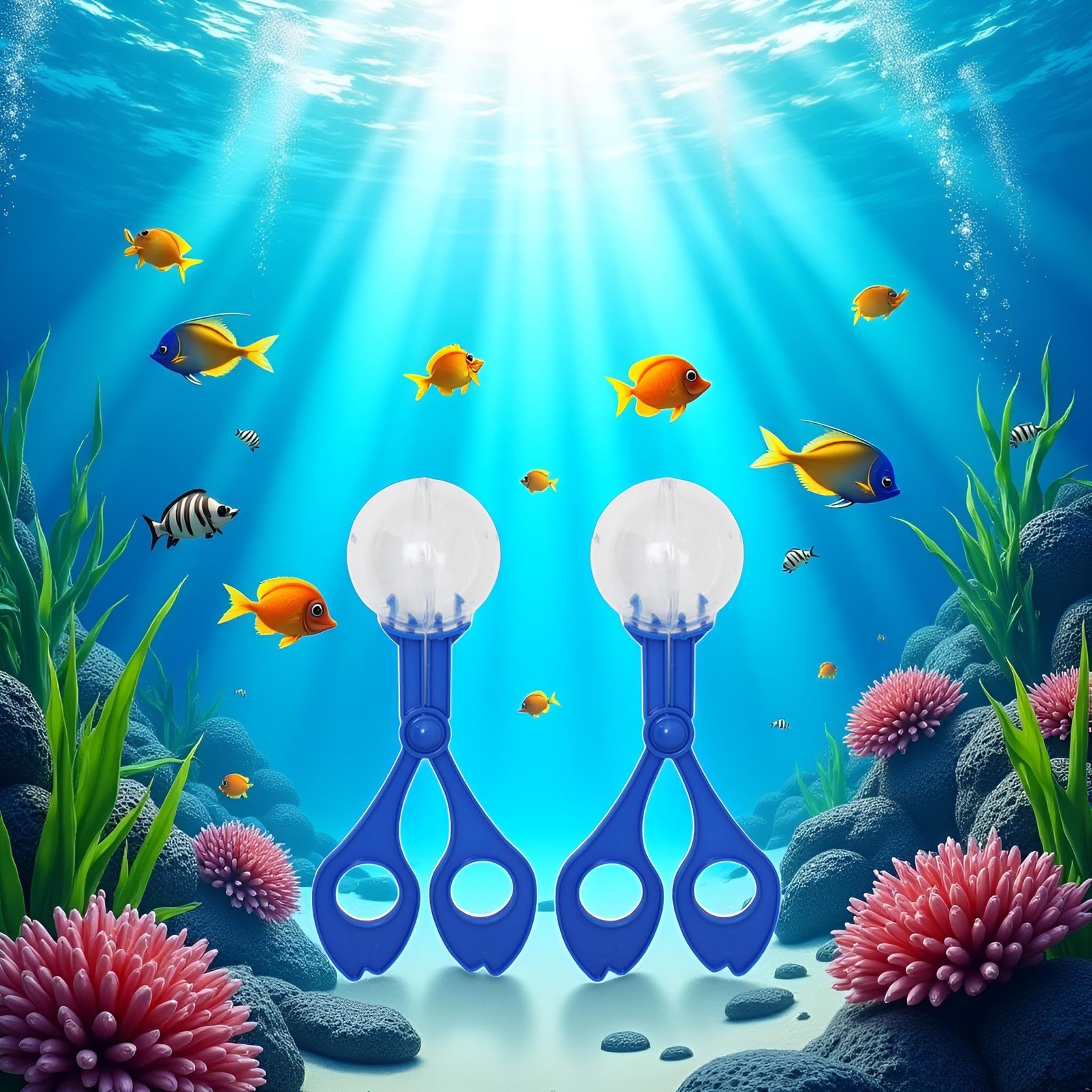 Jowxsx 2Pcs Blue Fine Motor Skill Tool, Hand-Eye Coordination Plastic