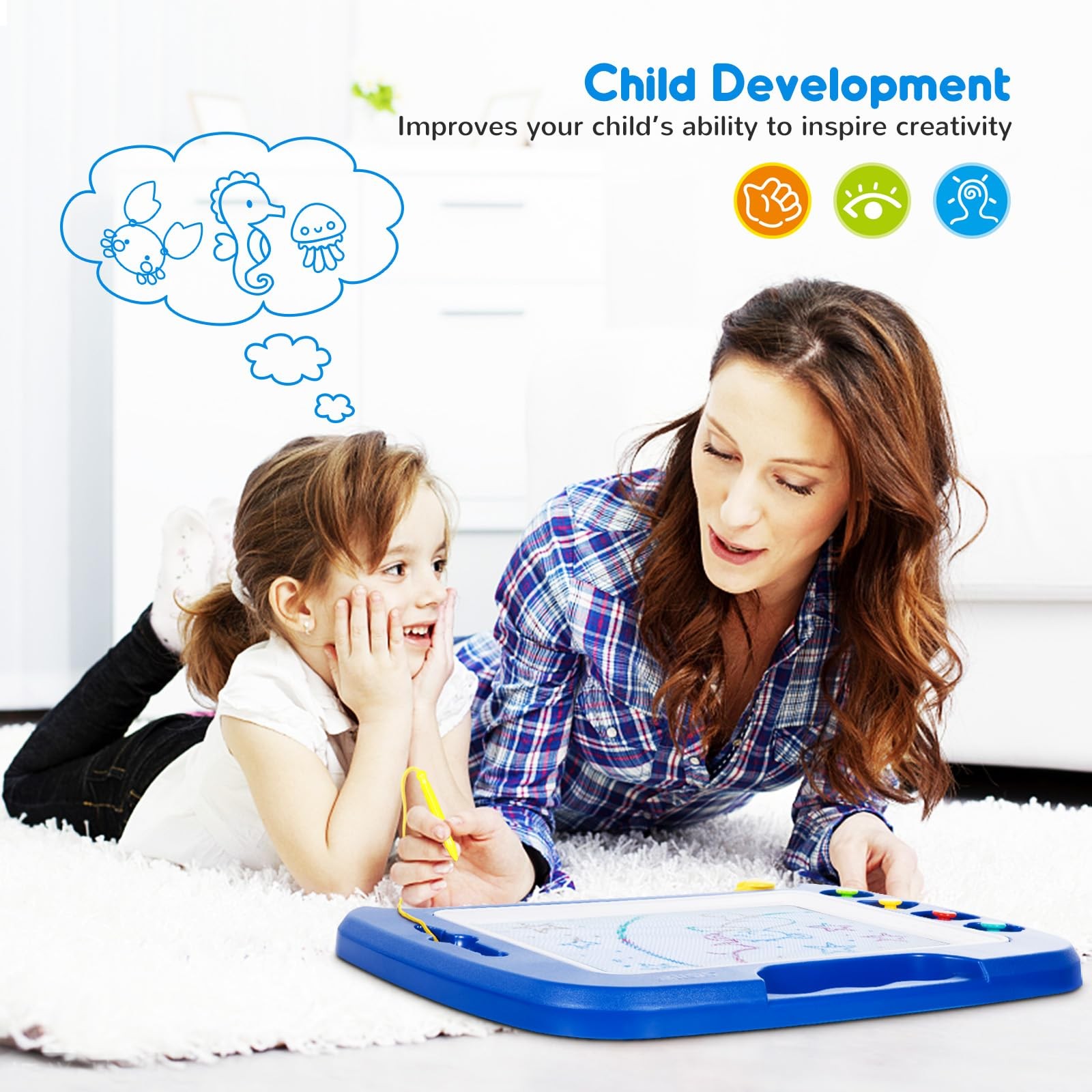 Toddler Toys for Kids, Large Magnetic Drawing Board for Birthday Gift, Toys f…