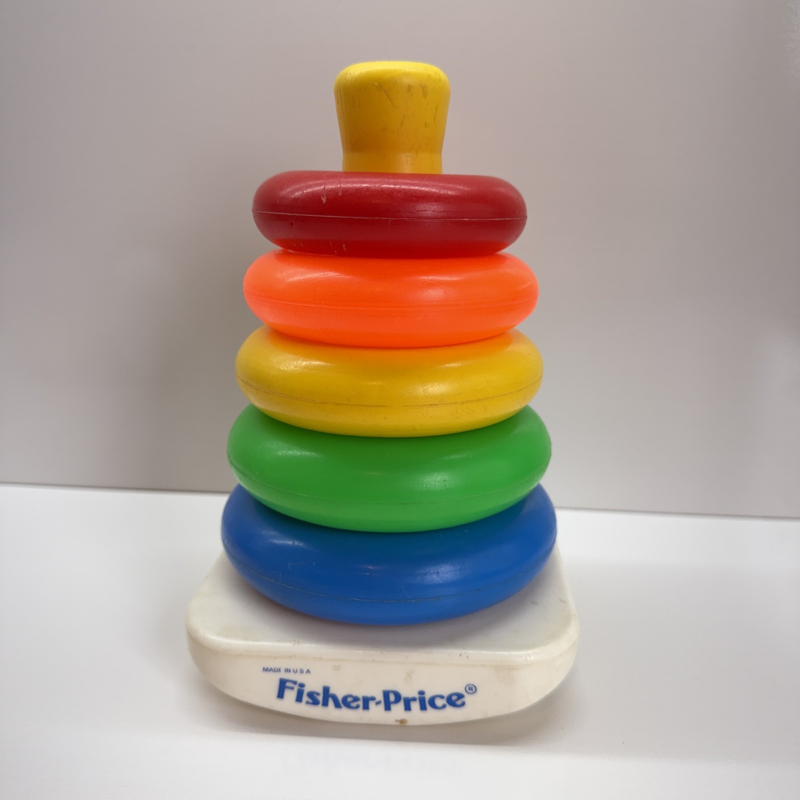 Fisher-Price Vintage Rock-A-Stack Stacking Rings Toy Baby Developmental