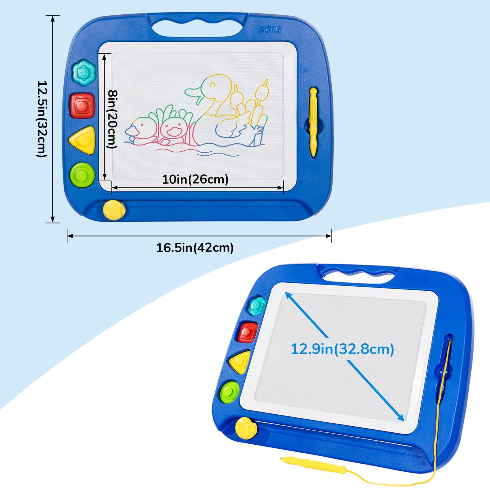 Toddler Toys for Kids, Large Magnetic Drawing Board for Birthday Gift, Toys f…