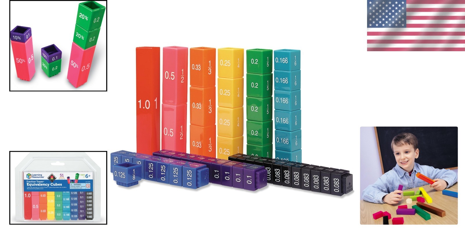 Gift of Learning: 51 Interchangeable Fraction Cubes – Perfect for Young Learners