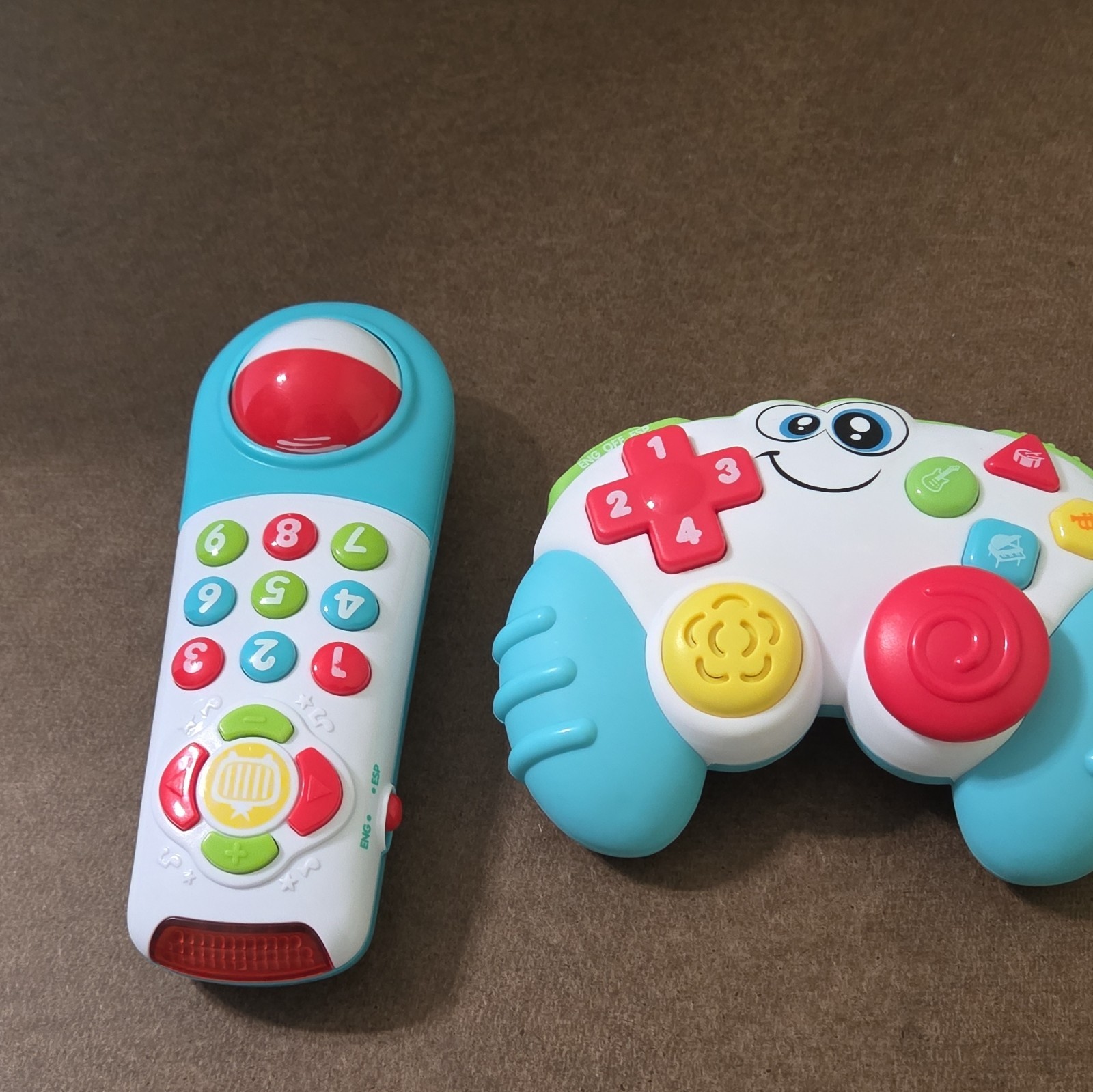 2pc Numbers Baby Activity Toy Set Remote Control & Game Controller, Multicolor