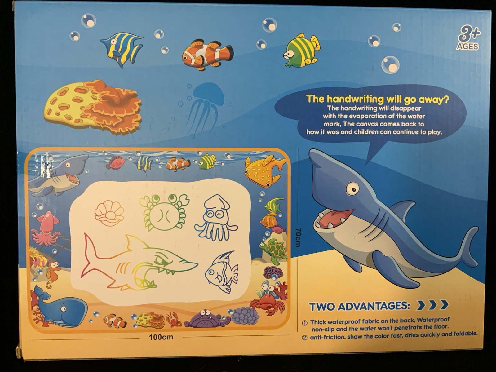 Water Doodle Mat Kids Painting Writing Color Doodle Drawing Mat Toy Bring Magic