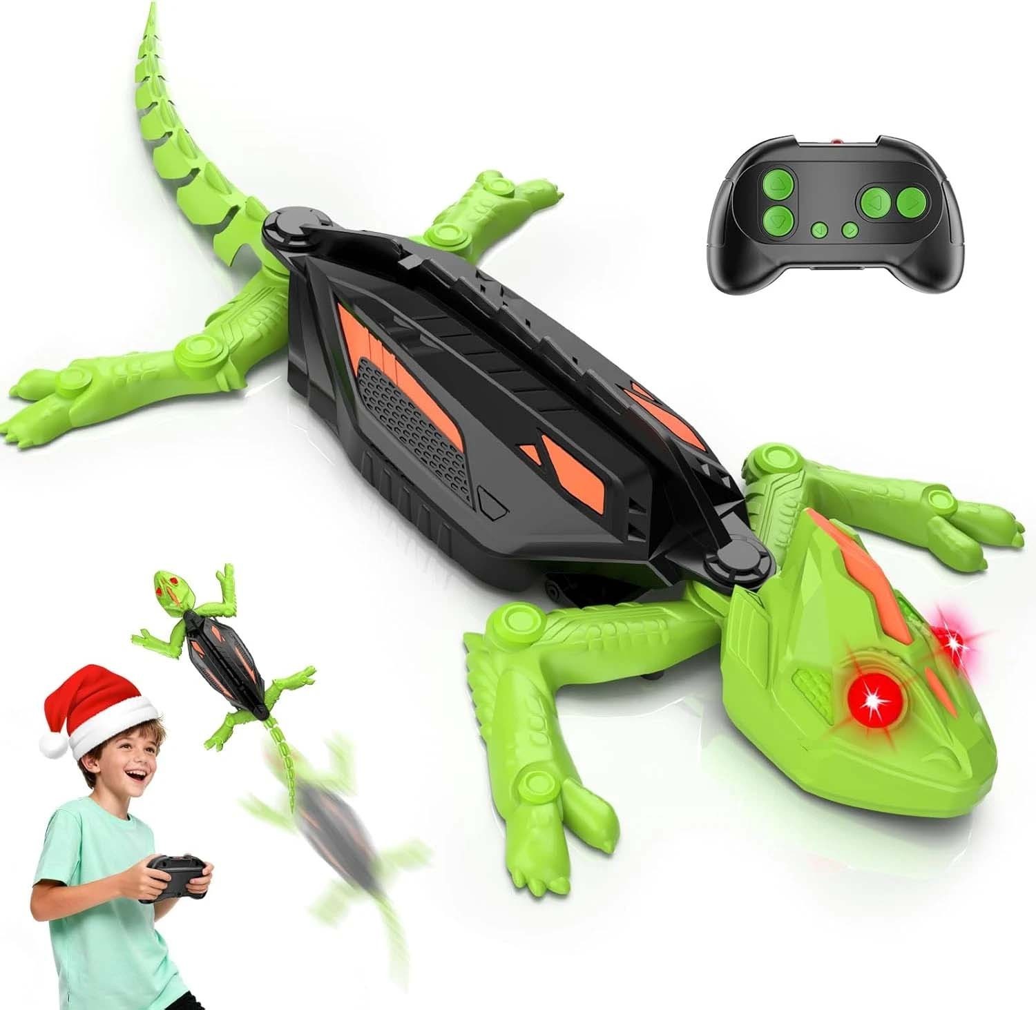 Wall Climbing RC Chameleon Toy for Kids, Rechargeable Remote Control Lizard Toy