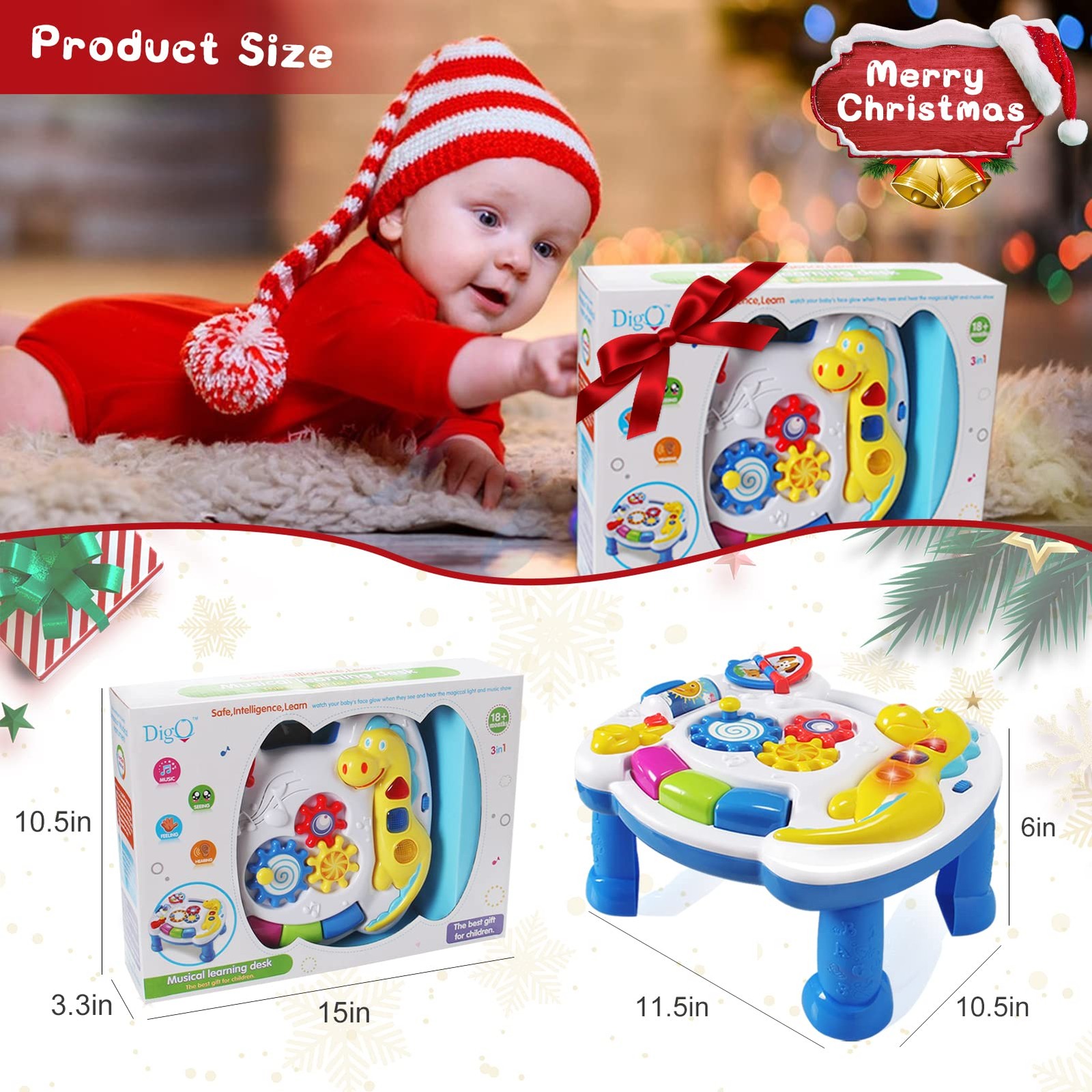 Music Baby Activity Center Toy 12-18 Months Activity Table Baby Toys 12 to 18…