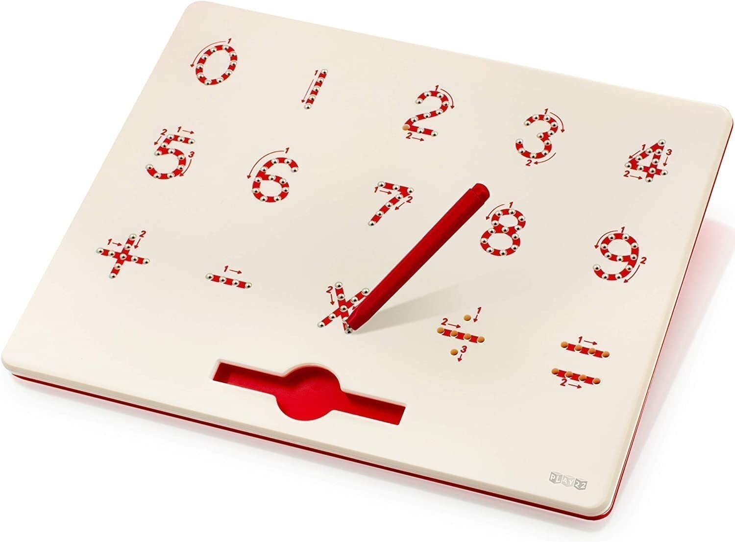 Magnetic 0-9 Doodle Board for Numbers Learning with 133 Slots and Erasable Pen