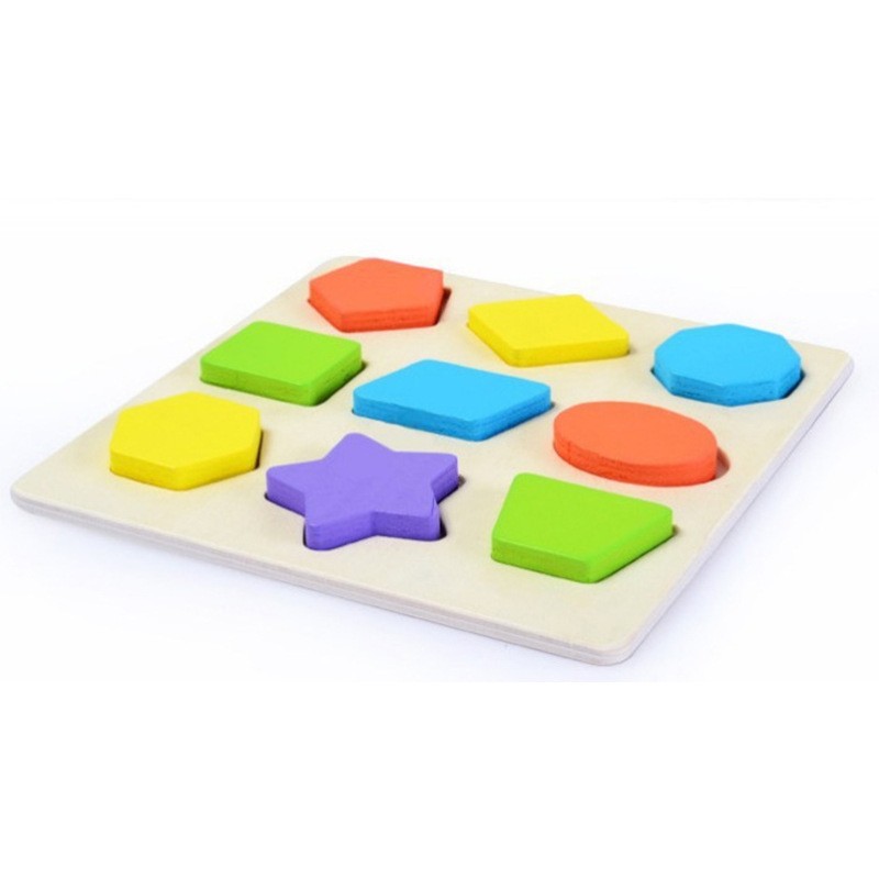 Children’s cognitive wooden early education toys geometric shape matching blocks