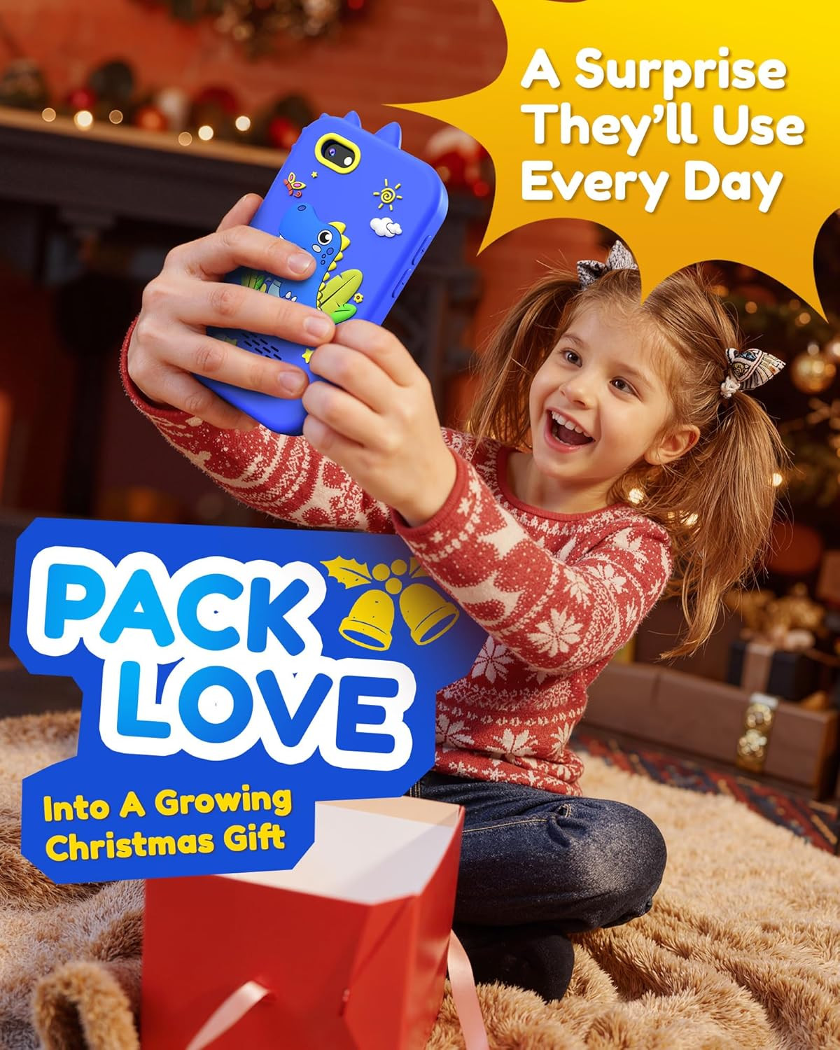 Kids Smart Phone Toys, Birthday Gifts Idea Dinosaur Toys for 3 4 5 6 7 8 Year Ol