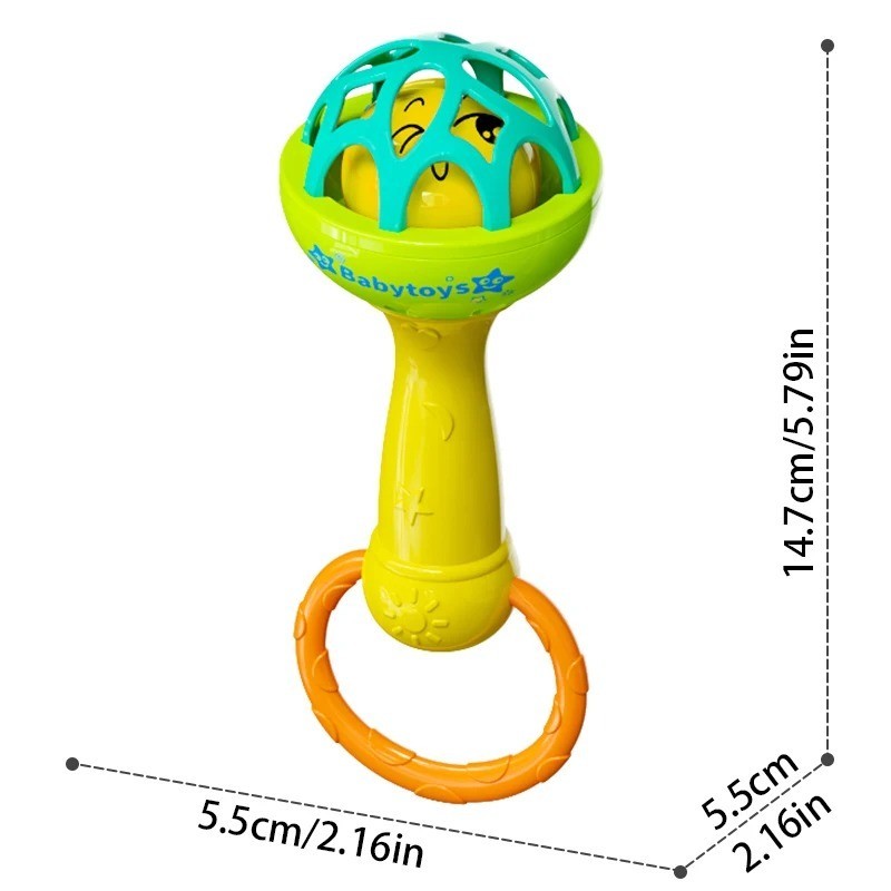 Baby Rattle Sensory Toy Shaker Grasp Ball for Newborn Infants 0-24 Months
