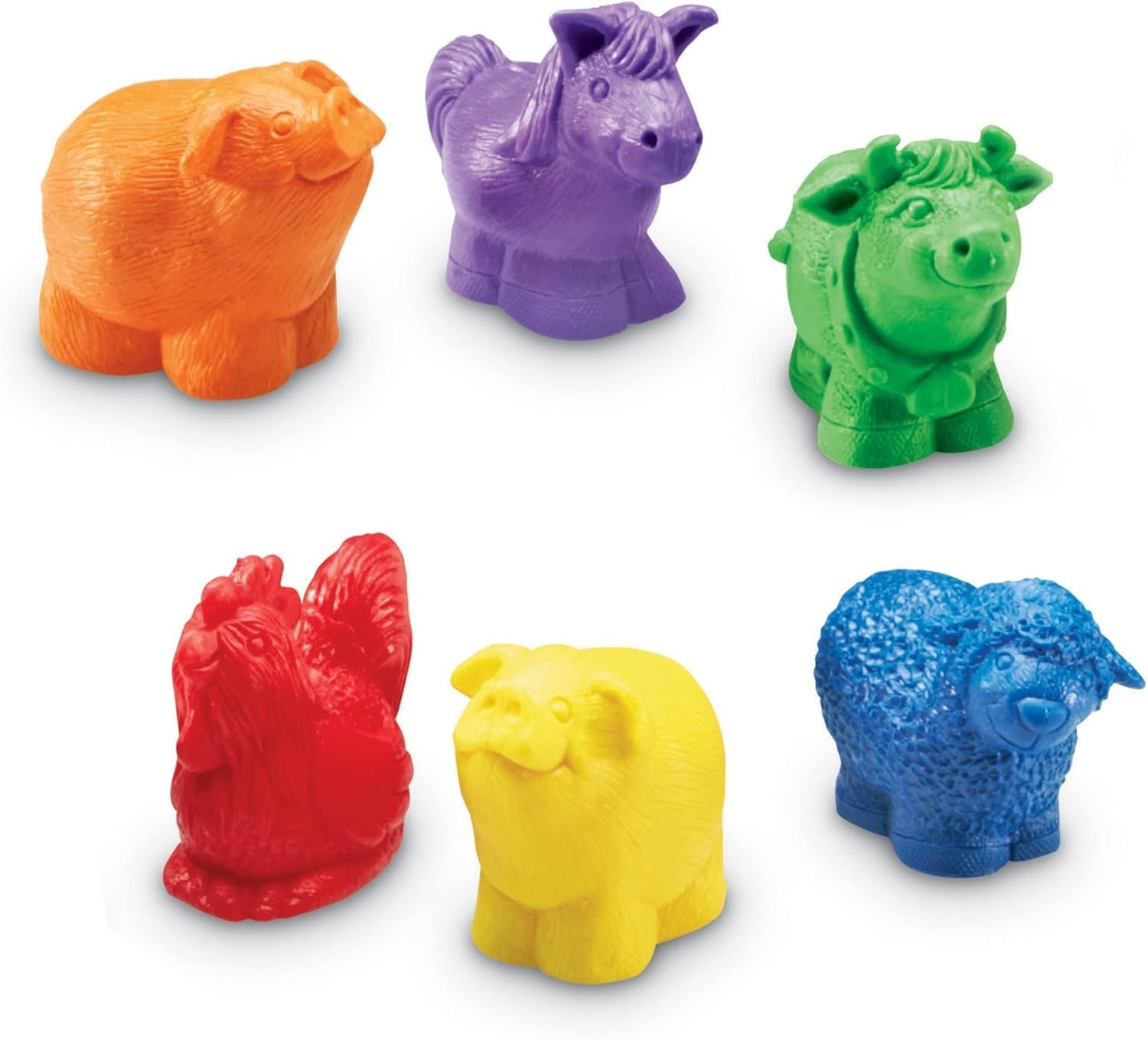Multi-Color Jumbo Farm Counters – 30 Piece Educational Toy for Imaginative Play