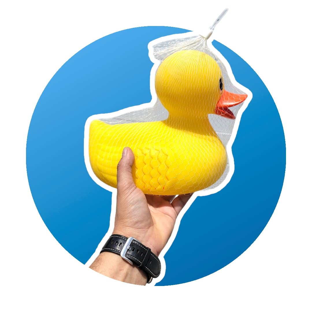 Zugar Land Jumbo Classic Yellow Rubber Ducky (10.5″) Makes Small,