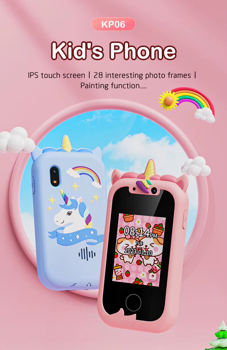 Kids Smart Phone Toys Unicorn Girls Ages 3-7 Dual Camera Toddler Children Phone