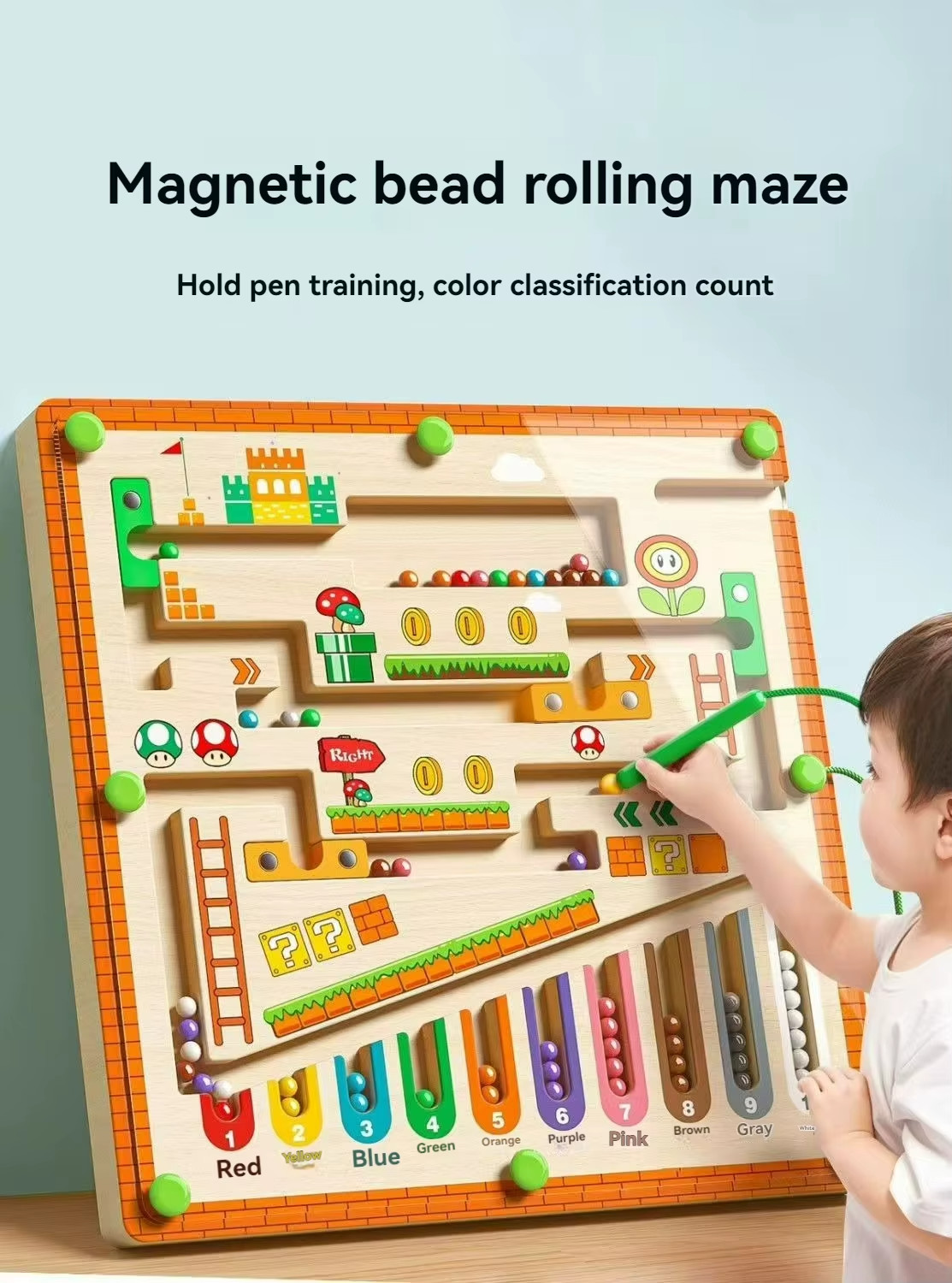 Children’s Magnetic Maze Walking Ball Concentration Training Logic Educational