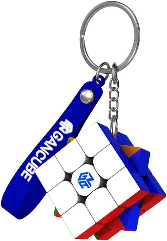 GAN 330 Keychain Cube, 3×3 Mini Key Ring, 3by3 Small Sitckerless Speed