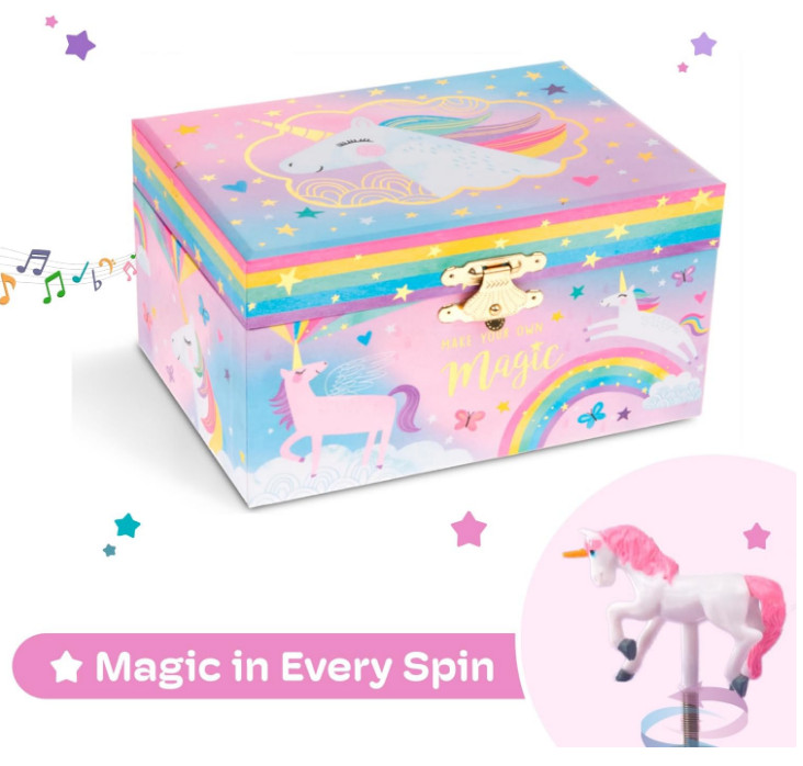 Toys for Girls Teen Kids 4 5 6 7 8 9 – Jewelkeeper Musical Unicorn Jewelry Box