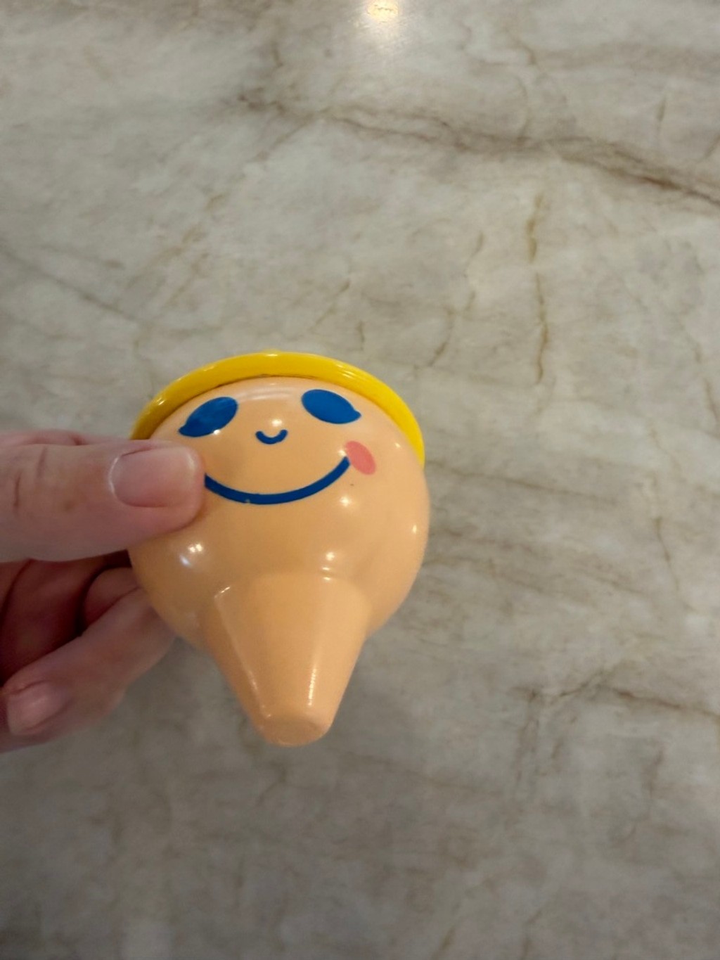 Vintage Baby Little Tikes clown spinning top Yellow & Beige Toy One Size