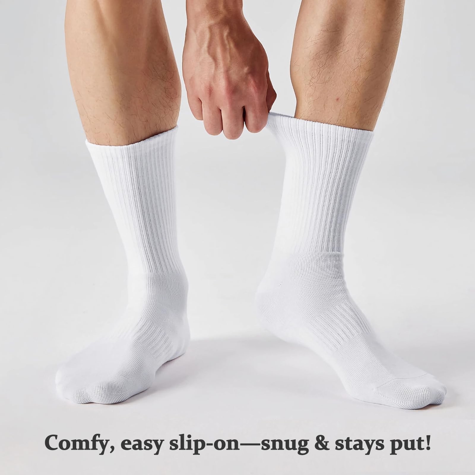 Very Thin Mens Mid Crew Socks, Lightweight Breathable, Arch Support, Athletic…