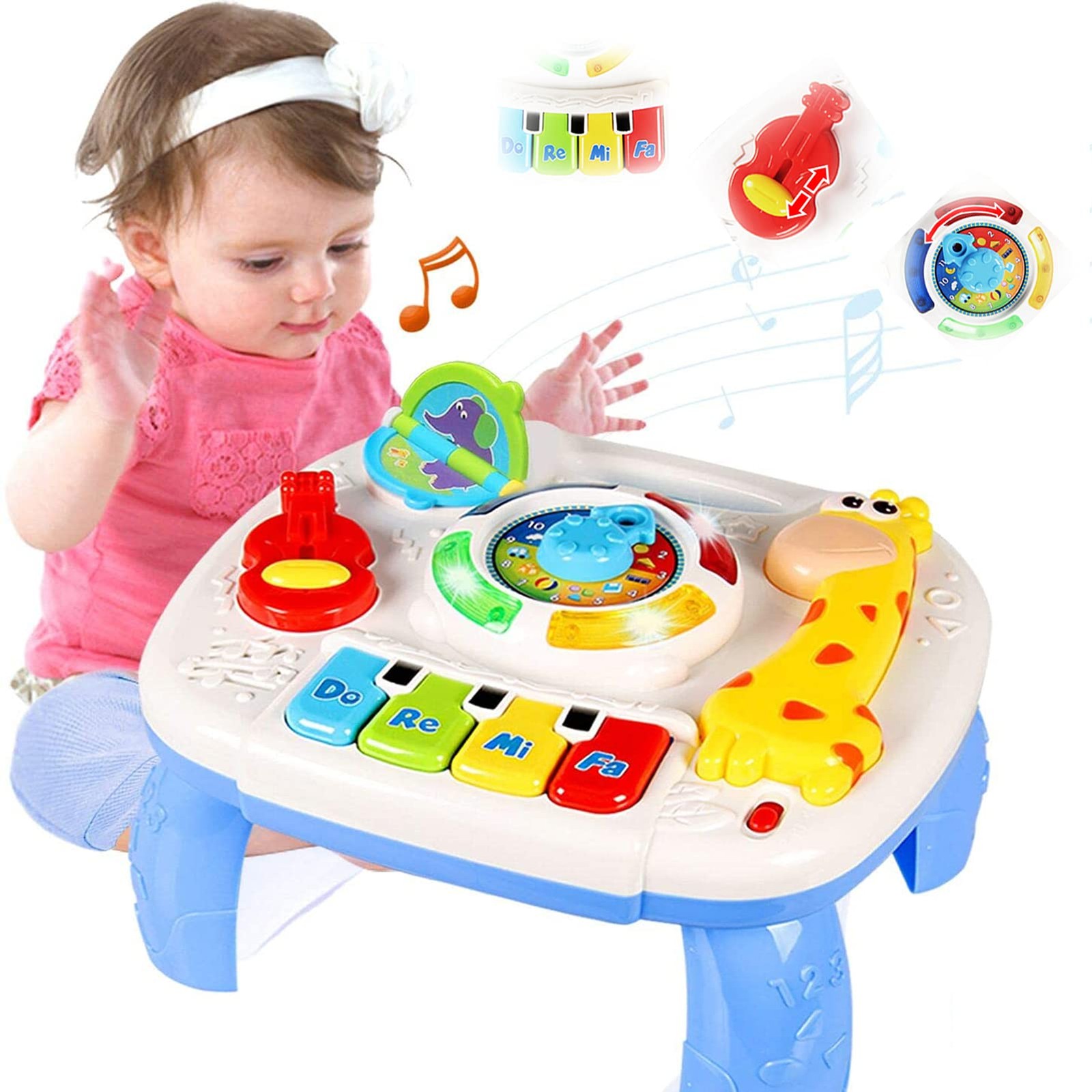 Baby Toys 6-12 Months, Musical Learning Table Toys for 1 2 3 Year Old Boys Girls