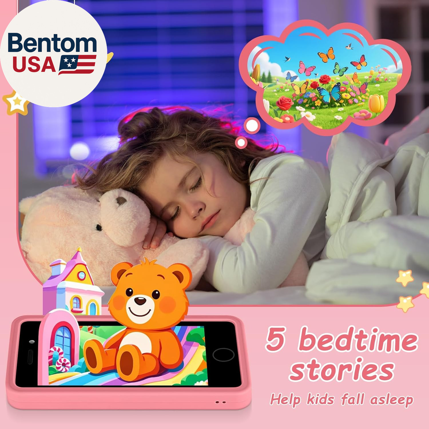 3.97″ Touchscreen Kids Toys Smart Phone, Kids Phone with Games & Dual Camera, To