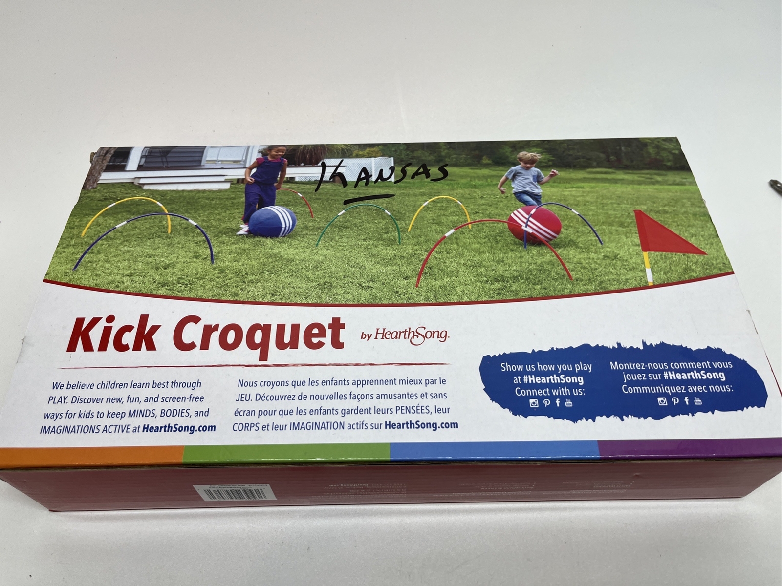 HearthSong Kids Kick Croquet, Large Balls, Kids Sports. Outdoor Toys ￼🔥